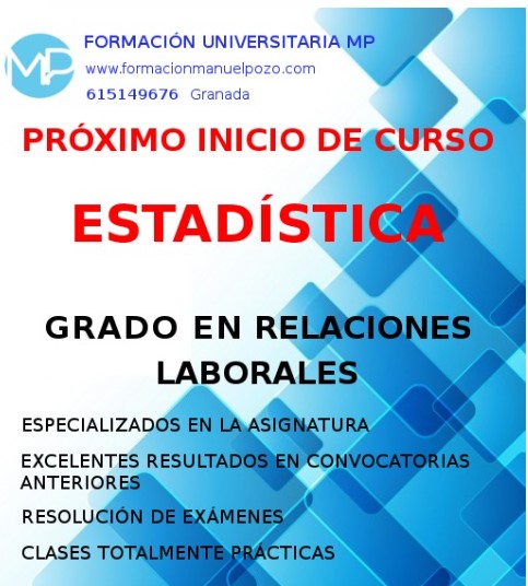 INICIO DE NUEVO CURSO DE ESTADÍSTICA