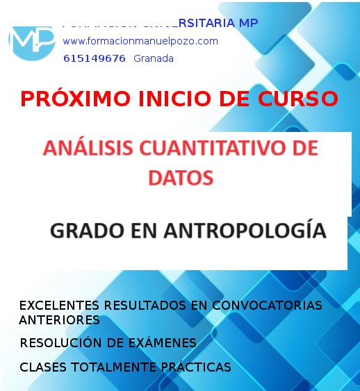 INICIO DE NUEVO CURSO DE ANÁLISIS CUANTITATIVO DE DATOS