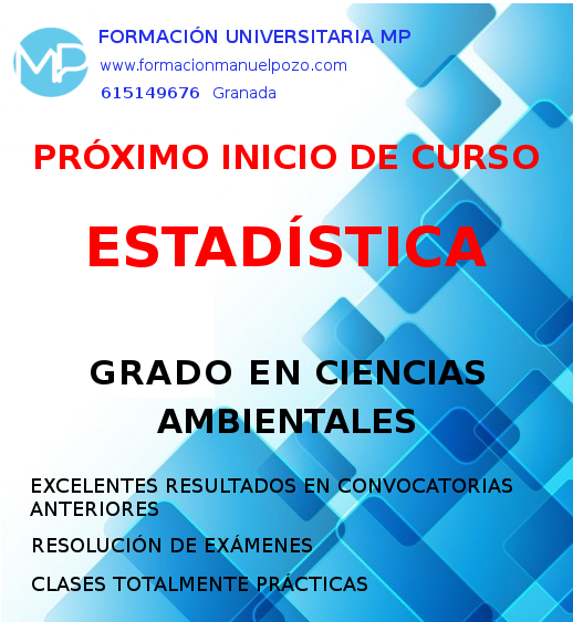 INTENSIVO CURSO ESTADÍSTICA APLICADA AL MEDIO AMBIENTE