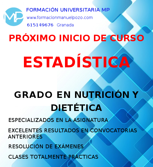 INTENSIVO CURSO ESTADÍSTICA GRADO NUTRICIÓN