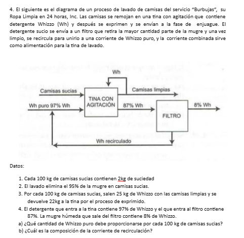 EJERCICIOS DE BALANCE DE MATERIA