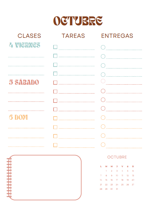 He subido mi agenda (de creación propia). Tiene un diseño especial para la UNED que no he visto en otras agendas del mercado. De cara a imprimirla, hay dos opciones:
1. imprimir el documento "AGENDA 24 25" que es la agenda completa
2. imprimir los documentos "PORTADA" y "CUERPO" por separado. Perfecto para plastificar la portada :)