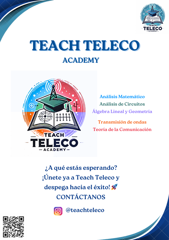 💪 En Teach Teleco Academy, no hay secretos, solo resultados. Somos graduados con las mejores notas, y sabemos qué te espera en cada examen. Te guiamos para que tú también lo superes.
📱 Escríbenos en Instagram y vamos por tu éxito.