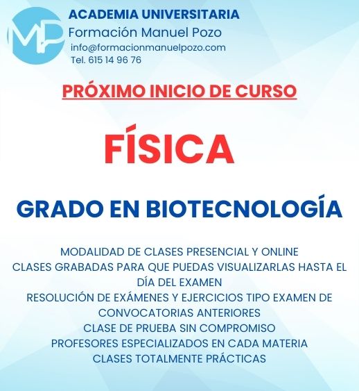 INICIO DE CURSO FÍSICA GRADO EN BIOTECNOLOGÍA