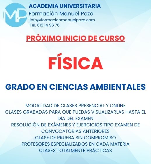 INICIO DE CURSOS FÍSICA GRADO CIENCIAS AMBIENTALES