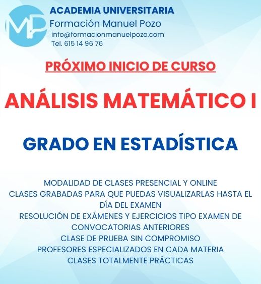 INICIO DE CURSO ANÁLISIS MATEMÁTICO GRADO EN ESTADÍSTICA