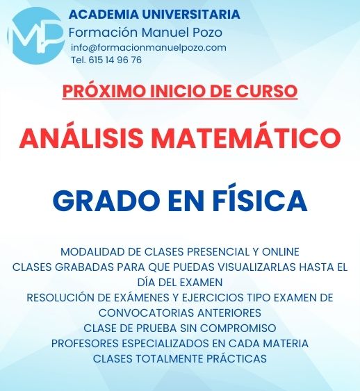 INICIO DE CURSO ANÁLISIS MATEMÁTICO 1 GRADO EN ESTADÍSTICA