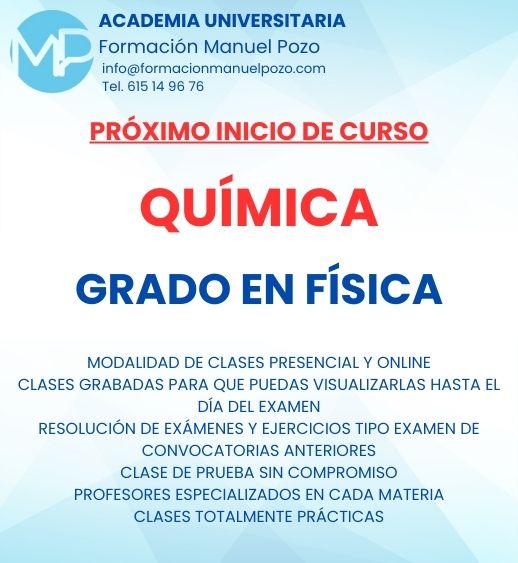 INICIO DE CURSO QUÍMICA GRADO EN FÍSICA