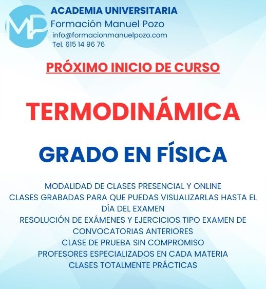 INICIO CURSO TERMODINÁMICA GRADO EN FÍSICA