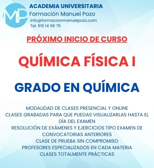 INICIO DE CURSO QUÍMICA-FÍSICA I GRADO EN QUÍMICA