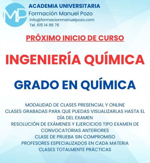 INICIO DE CURSO INGENIERÍA QUÍMICA GRADO EN QUÍMICA