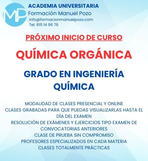 INICIO DE CURSO QUÍMICA ORGÁNICA GRADO EN INGENIERÍA QUÍMICA