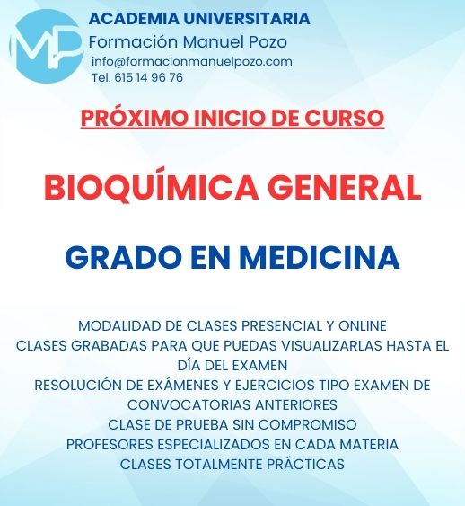 INICIO DE CURSO BIOQUÍMICA GENERAL GRADO EN MEDICINA