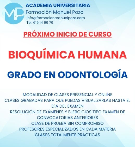 INICIO DE CURSO BIOQUÍMICA HUMANA GRADO EN ODONTOLOGÍA