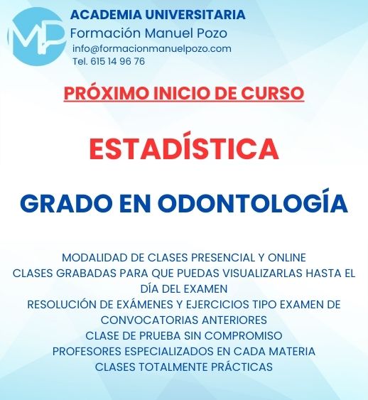 INICIO CURSO ESTADÍSTICA GRDO EN ODONTOLOGÍA