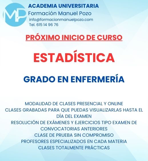 INICIO DE CURSO ESTADÍSTICA GRADO EN ENFERMERÍA