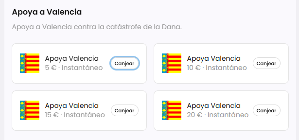 ➥ ❤️​TODOS CON VALENCIA ❤️​ Puedes donar dinero en Wuolah para ayudar a los pueblos de Valencia. Todo el dinero recaudado será multiplicado x2 por Wuolah para apoyar a los afectados por la DANA. (Se pueden donar desde los 5€)