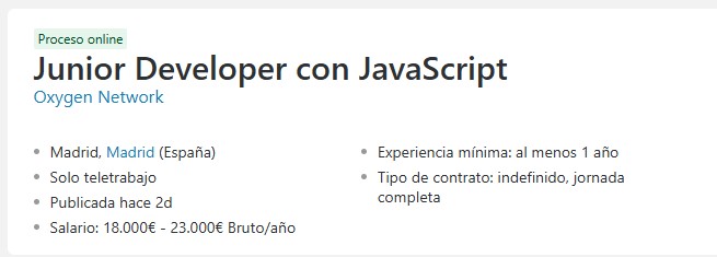 Junior Developer con JavaScript