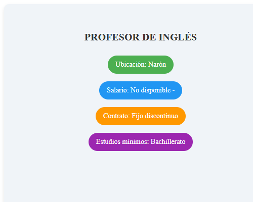 PROFESOR DE INGLÉS