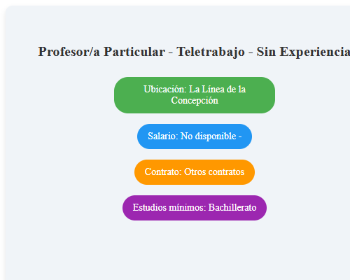 Profesor/a Particular - Teletrabajo - Sin Experiencia