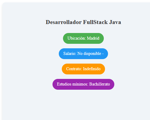 Desarrollador FullStack Java