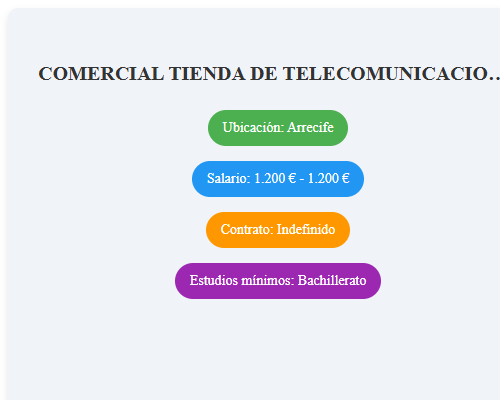 COMERCIAL TIENDA DE TELECOMUNICACIONES PARA ARRECIFE