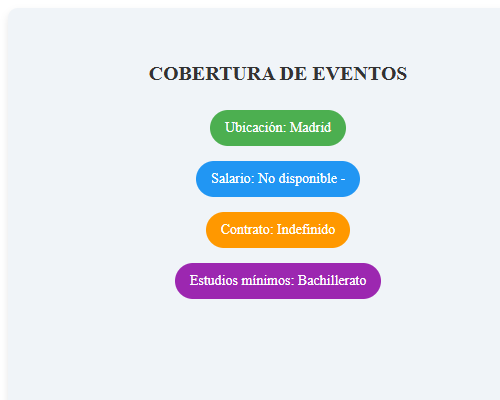 COBERTURA DE EVENTOS