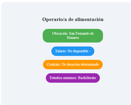 Operario/a de alimentación