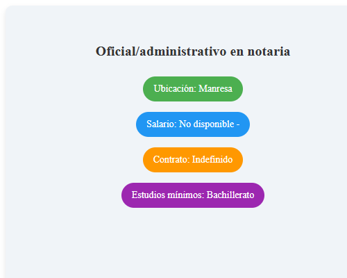 Oficial/administrativo en notaria