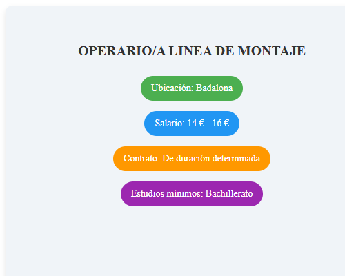 OPERARIO/A LINEA DE MONTAJE