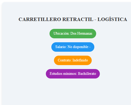 CARRETILLERO RETRACTIL - LOGÍSTICA