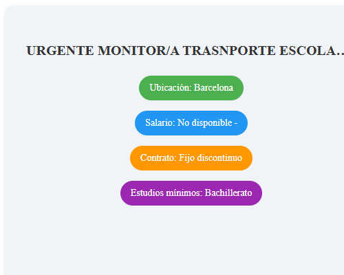 URGENTE MONITOR/A TRASNPORTE ESCOLAR (22/11/2024)