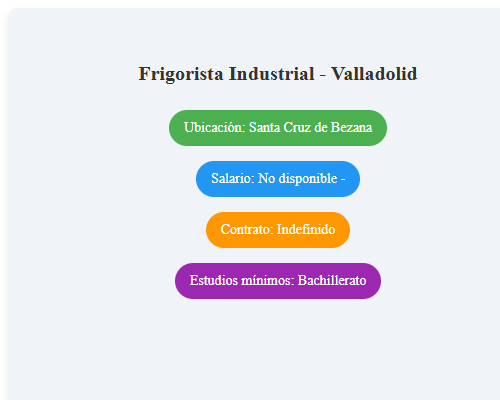 Frigorista Industrial - Valladolid