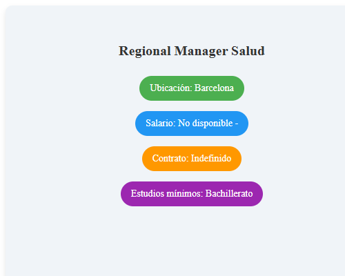 Regional Manager Salud