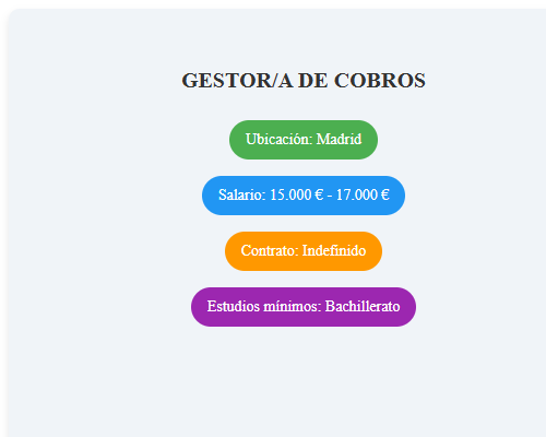 GESTOR/A DE COBROS