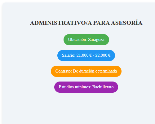 ADMINISTRATIVO/A PARA ASESORÍA