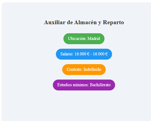 Auxiliar de Almacén y Reparto