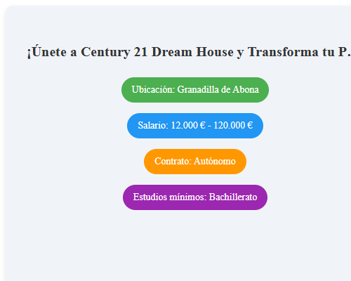 ¡Únete a Century 21 Dream House y Transforma tu Potencial en Éxito! Buscamos ASESOR/A iINMOBILIARIO/A