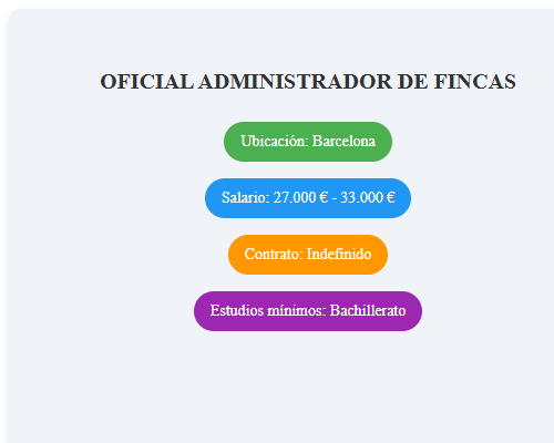 OFICIAL ADMINISTRADOR DE FINCAS