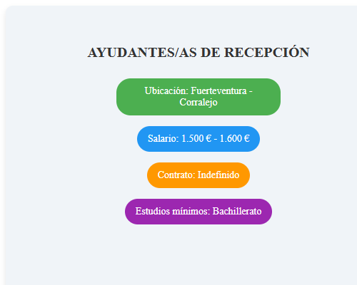 AYUDANTES/AS  DE RECEPCIÓN