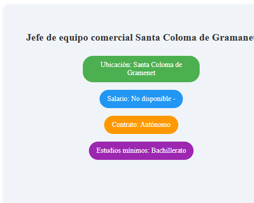 Jefe de equipo comercial Santa Coloma de Gramanet