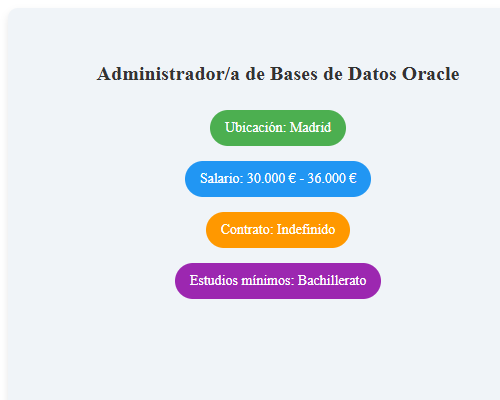 Administrador/a de Bases de Datos Oracle