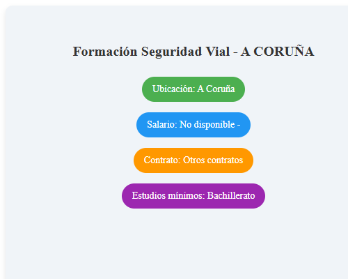 Formación Seguridad Vial - A CORUÑA