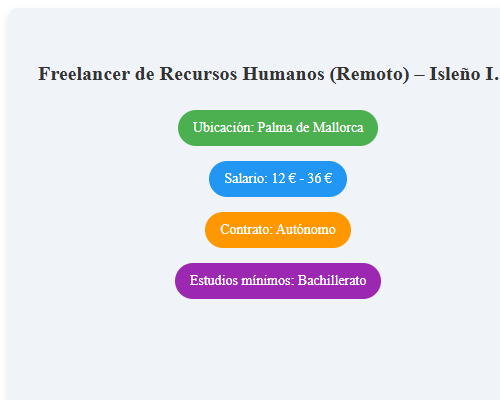 Freelancer de Recursos Humanos (Remoto) – Isleño Island Homes