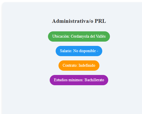 Administrativa/o PRL