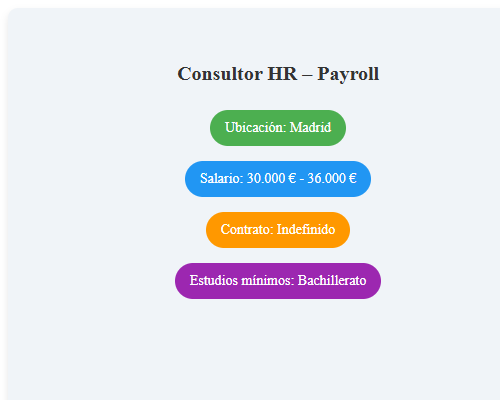 Consultor HR – Payroll