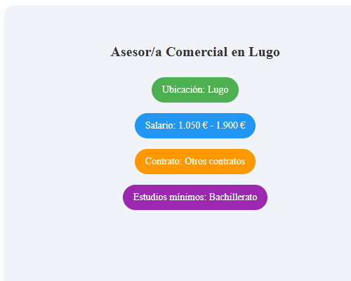 Asesor/a Comercial en Lugo