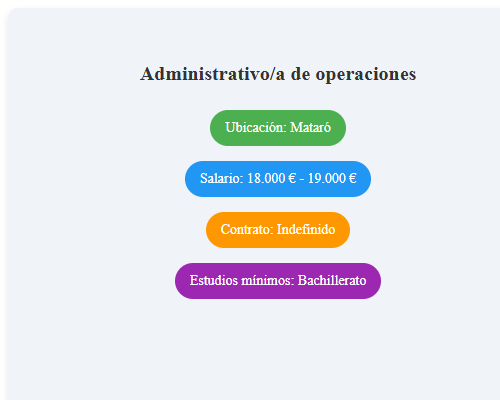 Administrativo/a de operaciones