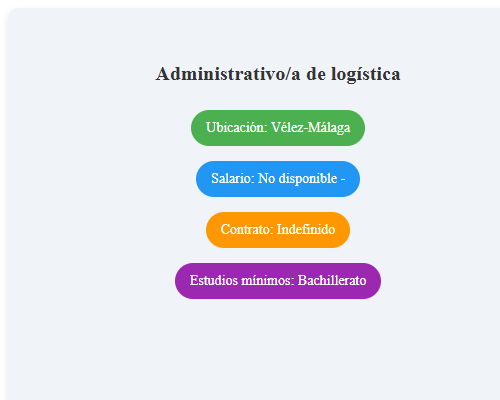 Administrativo/a de logística