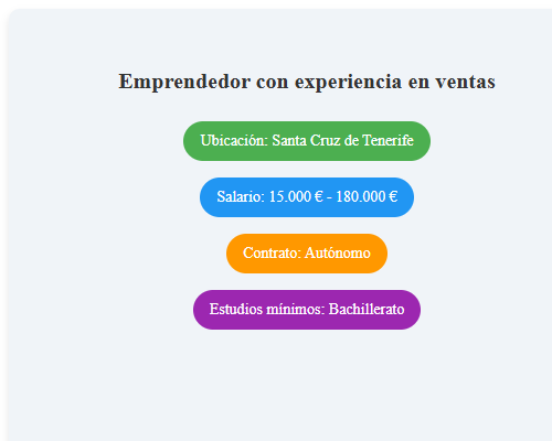 Emprendedor con experiencia en ventas